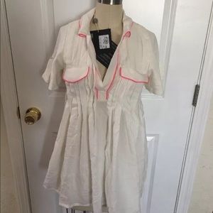 Maurizio Pecoraro pink Rim PleatedTop Blous Dress